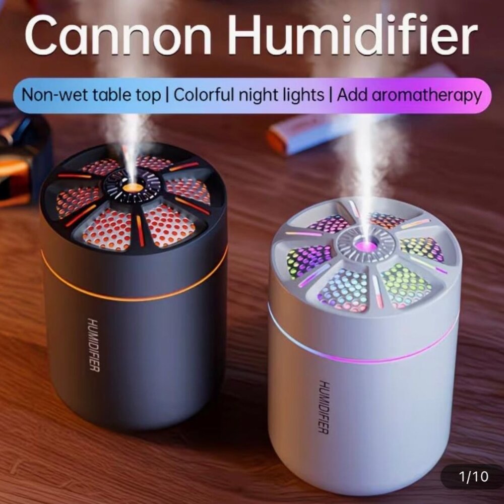 NEW - Mini Portable Humidifier 5.9x3.9in | Aroma Diffuser 12H Mist Out - WHITE - Picture 5 of 8